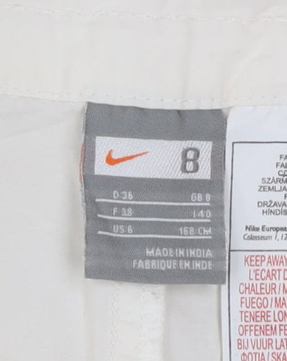 Nike Women’s Ivory Cotton Capri Trousers Size 8 Casual Lightweight