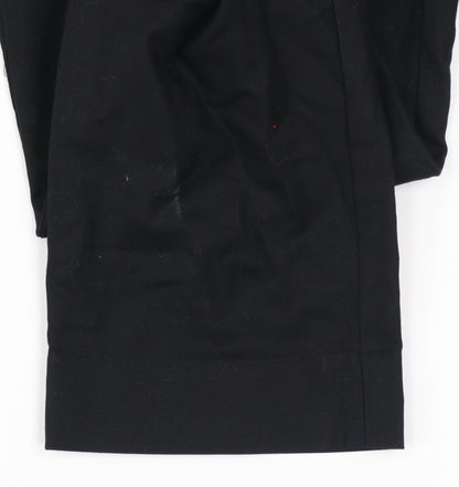 Gap Women Black Tailored Crop Trousers Size 10 Cotton Stretch