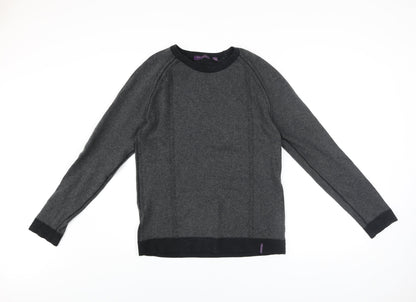 Ted Baker Men Grey Wool Cotton Crew Neck Jumper Size M