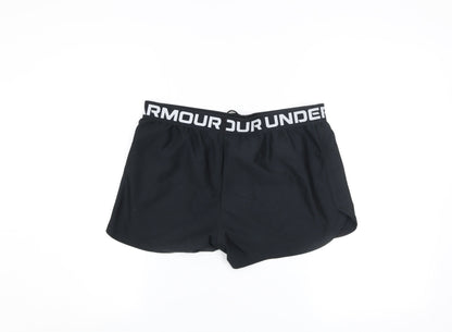 Under Armour Girls Black XL Athletic Running Shorts Moisture Wicking