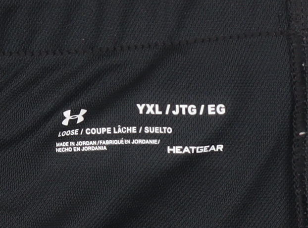 Under Armour Girls Black XL Athletic Running Shorts Moisture Wicking