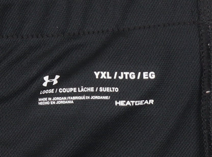 Under Armour Girls Black XL Athletic Running Shorts Moisture Wicking