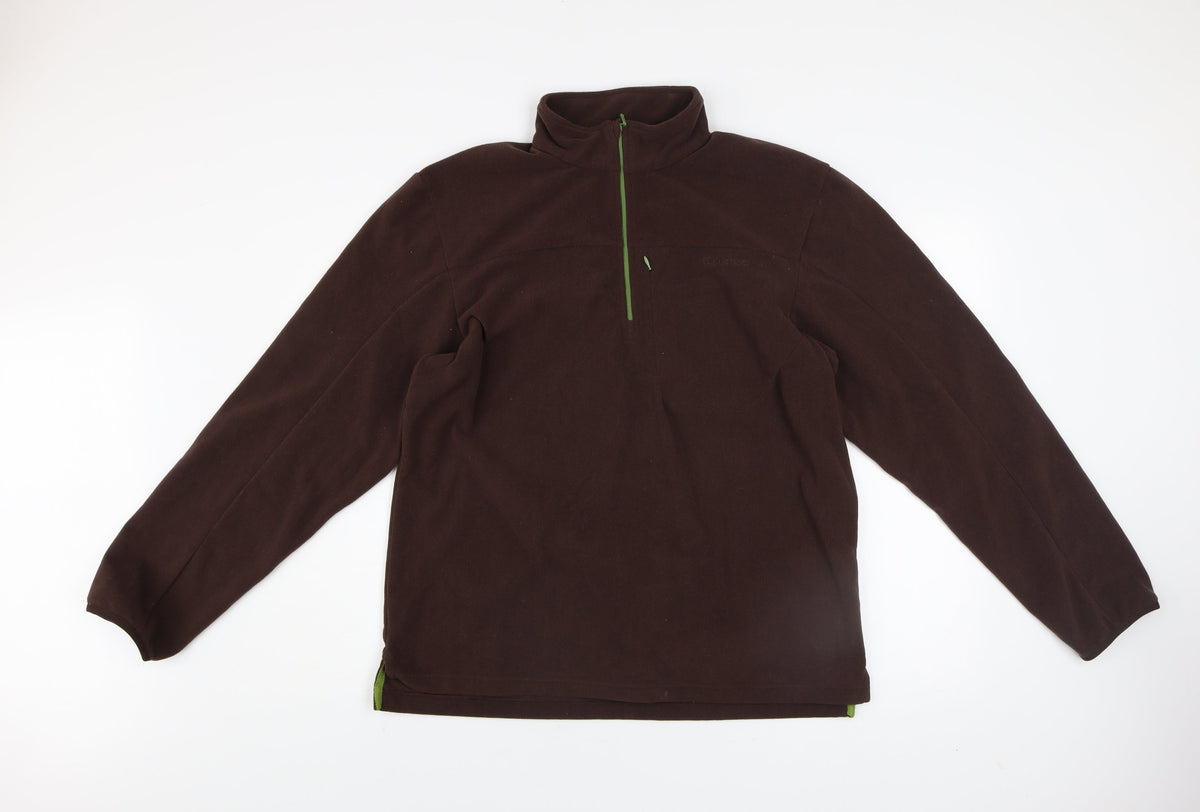 Mens UK Size L DECATHLON Brown Pullover Sweatshirt