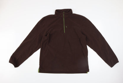 Mens UK Size L DECATHLON Brown Pullover Sweatshirt