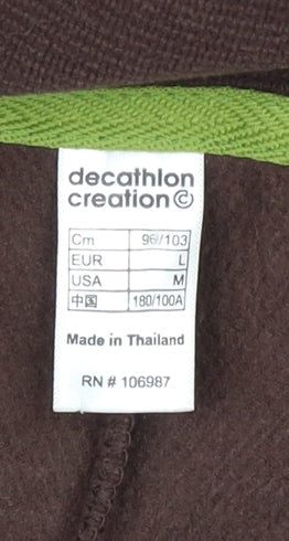 Mens UK Size L DECATHLON Brown Pullover Sweatshirt