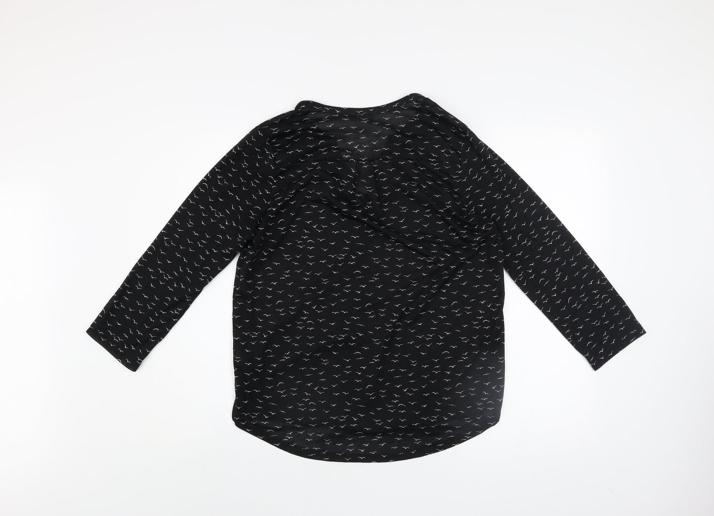 Womens UK Size 12 H&M Black Basic Blouse