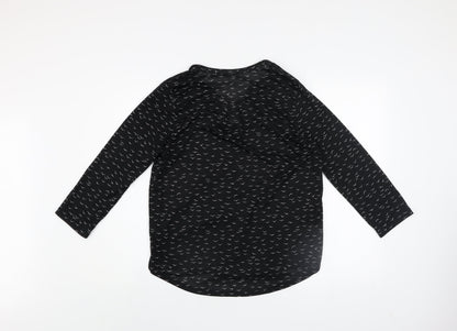 Womens UK Size 12 H&M Black Basic Blouse