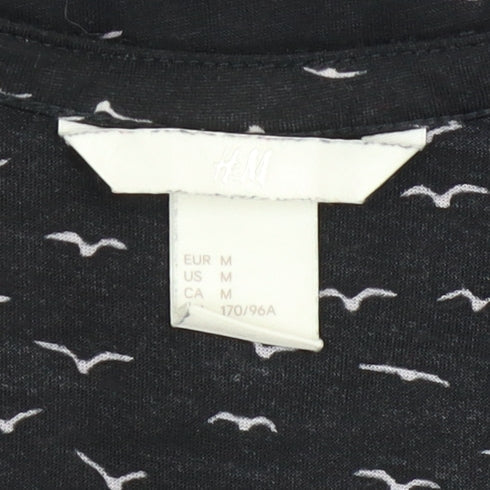 Womens UK Size 12 H&M Black Basic Blouse
