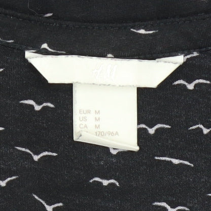 Womens UK Size 12 H&M Black Basic Blouse