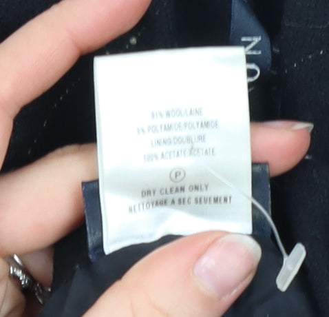 Alexon Women's Black Wool A-Line Quilted Midi Skirt Size 20