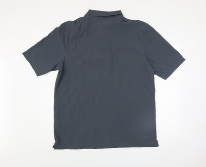 Swallow Golf Men’s Grey Large Polo Shirt 100% Nylon Activewear Top