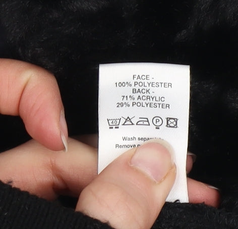 Principles Women's Black Faux Fur Trim Waistcoat Size 10