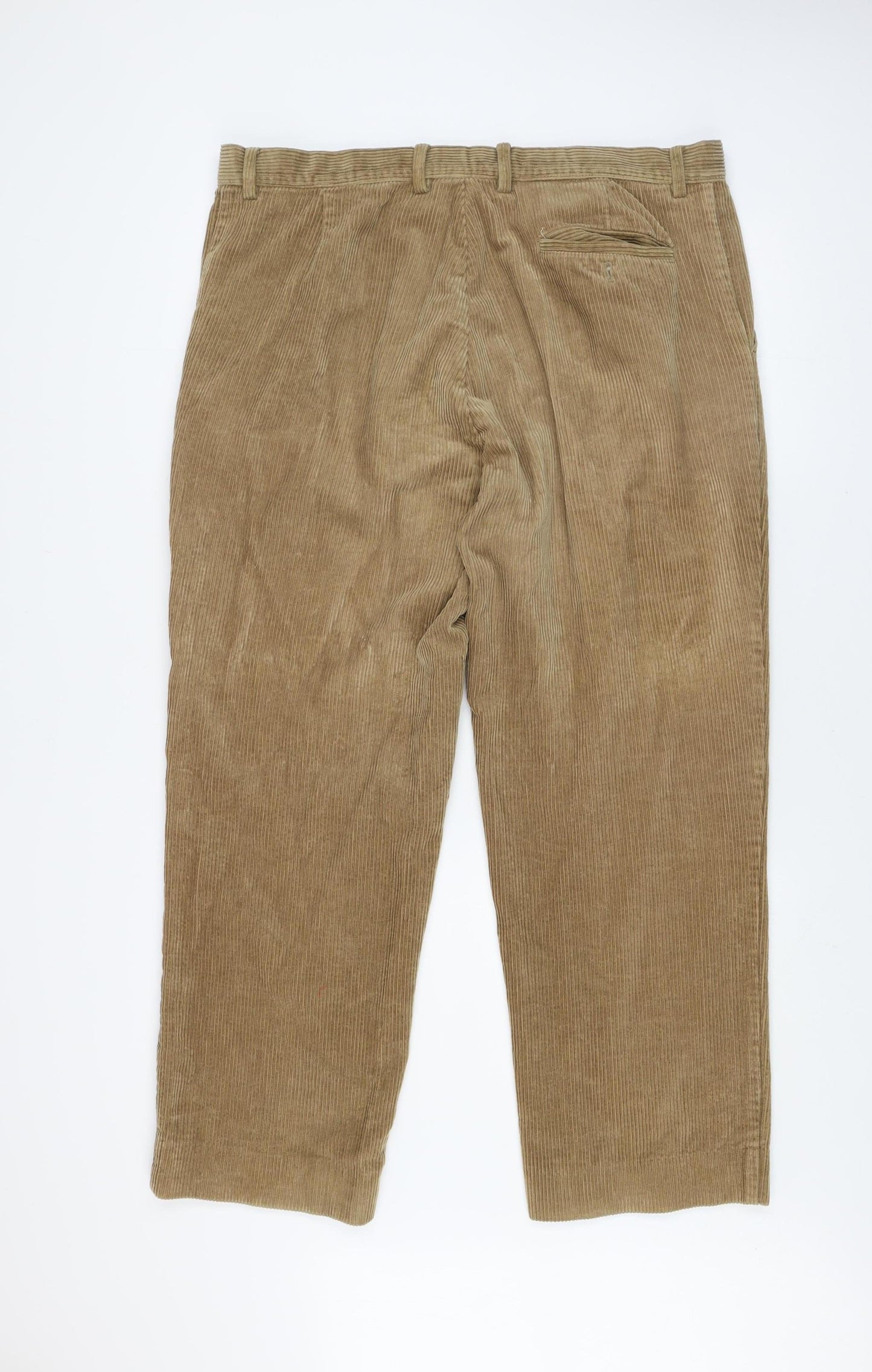 Hoggs of Fife Men's Beige Corduroy Trousers 40W 29L Cotton Regular Fit