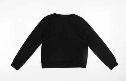 Womens UK Size S Pieces Black Pullover Sweatshirt