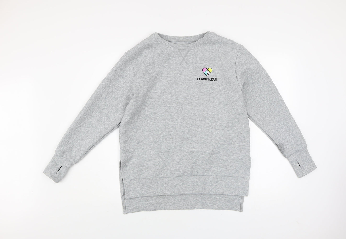 Womens UK Size S Peachylean Grey Pullover Sweatshirt