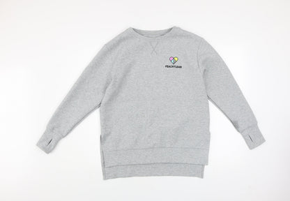 Womens UK Size S Peachylean Grey Pullover Sweatshirt