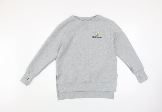Womens UK Size S Peachylean Grey Pullover Sweatshirt