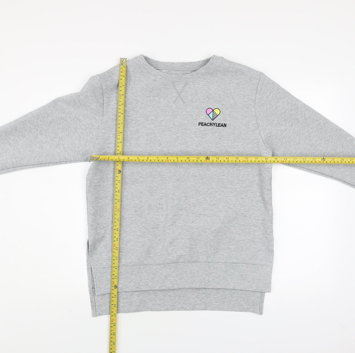 Womens UK Size S Peachylean Grey Pullover Sweatshirt