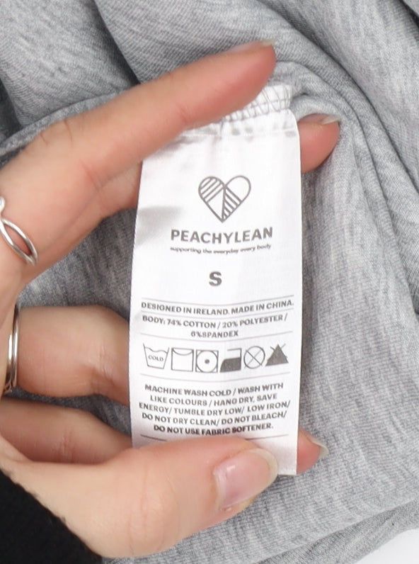Womens UK Size S Peachylean Grey Pullover Sweatshirt