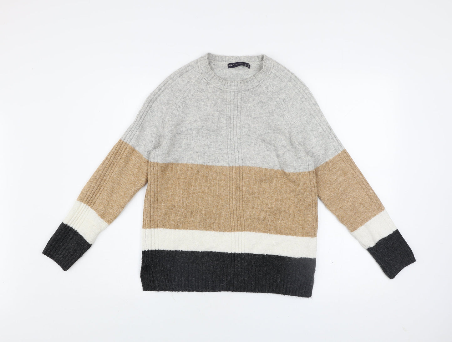 Womens UK Size XS Marks and Spencer Beige Pullover Jumper
