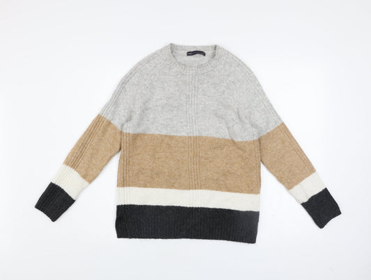 Womens UK Size XS Marks and Spencer Beige Pullover Jumper