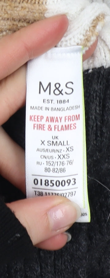 Womens UK Size XS Marks and Spencer Beige Pullover Jumper