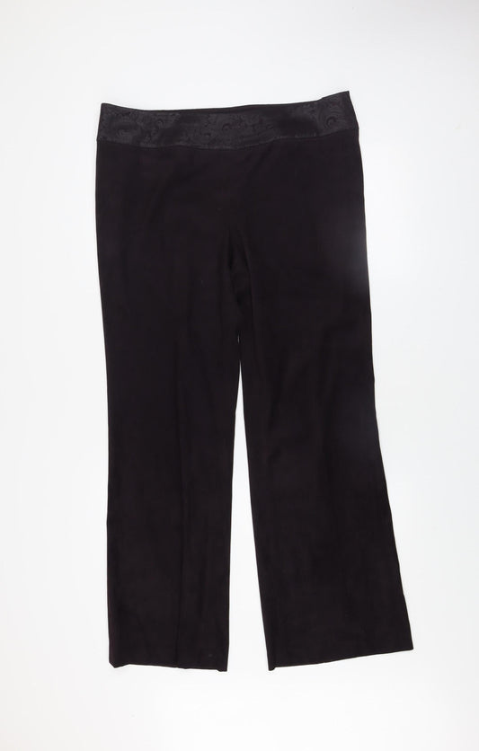 Next Women’s Black Straight Leg Dress Trousers Size 16 Regular