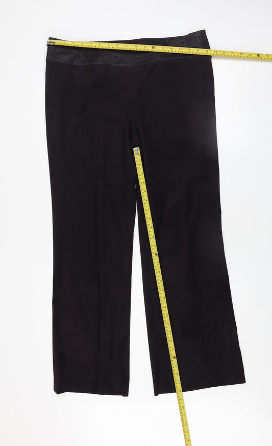 Next Women’s Black Straight Leg Dress Trousers Size 16 Regular