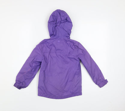 Mountain Warehouse Girls Purple Waterproof Hooded Rain Jacket 5-6 Years