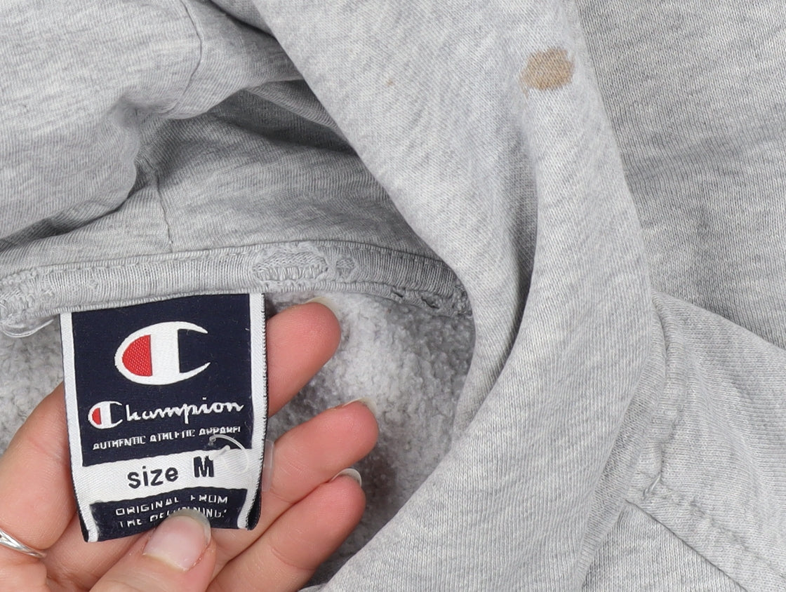 Mens UK Size M Champion Grey Pullover Hoodie