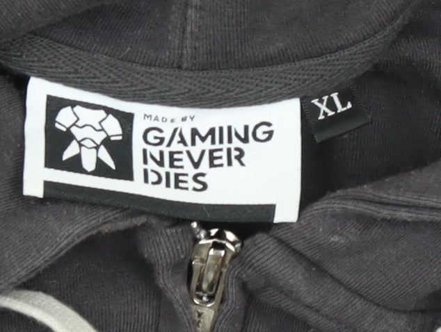 Mens UK Size XL Gaming Never Dies Grey Gaming Jacket