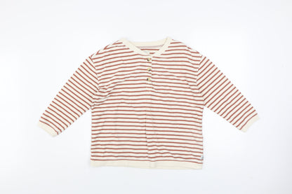 Womens UK Size 10 Fat Face Beige Henley Sweatshirt