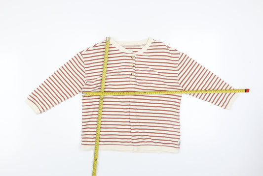 Womens UK Size 10 Fat Face Beige Henley Sweatshirt
