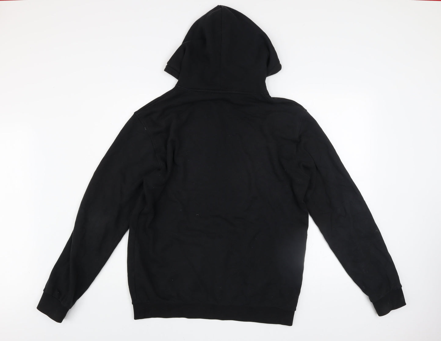 Adidas Men's Black Pullover Hoodie M Logo Sportswear Graphic