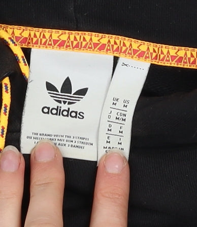 Adidas Men's Black Pullover Hoodie M Logo Sportswear Graphic