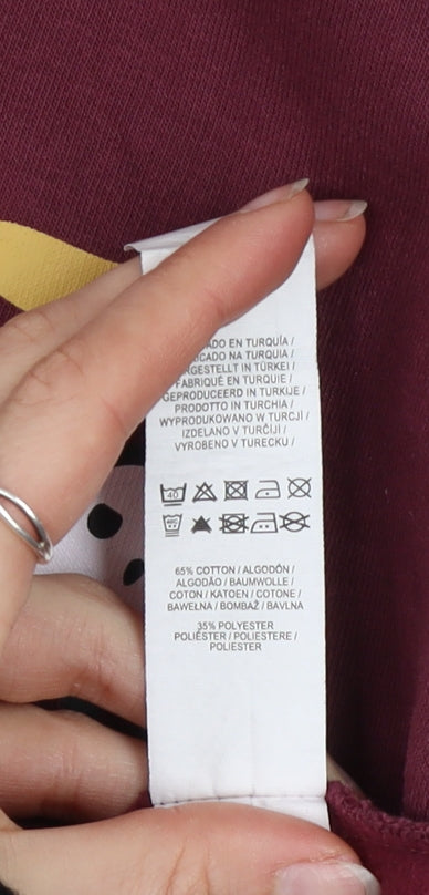 Harry Potter Girls Red Pullover Sweatshirt 12-13 Years Fleece Graphic Print