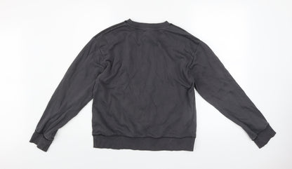 H&M Womens Black New York Pullover Sweatshirt XS Cotton Blend