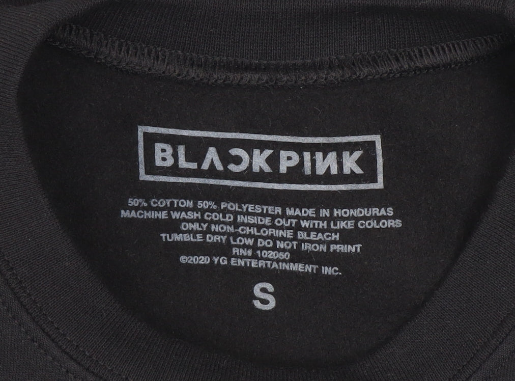 Womens UK Size S BLACKPINK Black Pullover Sweatshirt