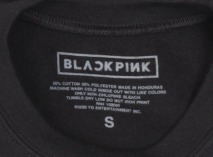 Womens UK Size S BLACKPINK Black Pullover Sweatshirt