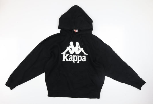 Mens UK Size M Kappa Black Pullover Hoodie
