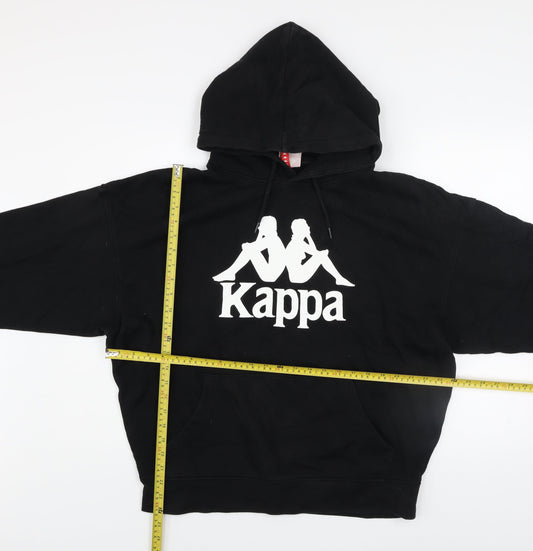 Mens UK Size M Kappa Black Pullover Hoodie