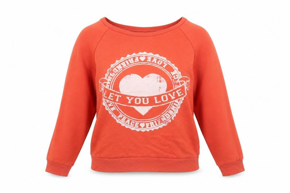 Womens UK Size M Zara Orange Pullover Sweatshirt