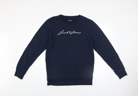 Mens UK Size S JACK & JONES Blue Pullover Sweatshirt