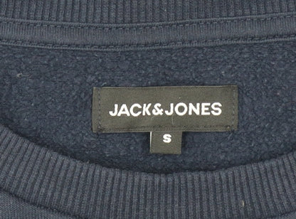 Mens UK Size S JACK & JONES Blue Pullover Sweatshirt