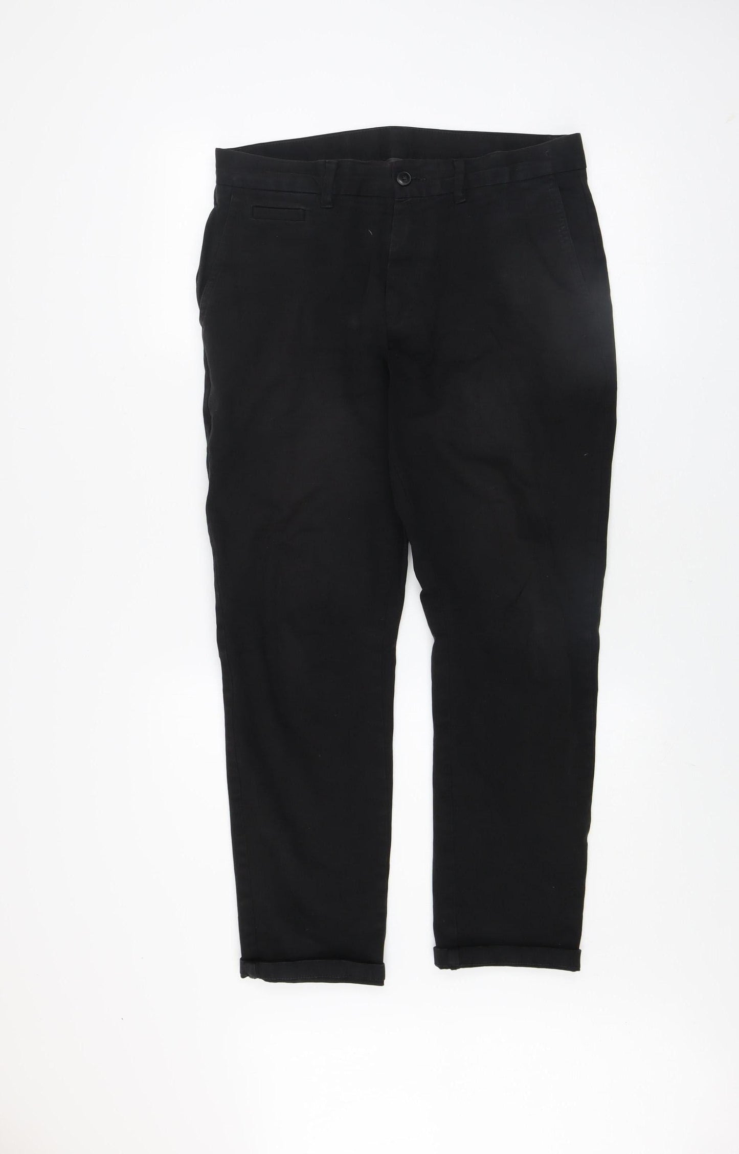 Marks and Spencer Men’s Black Slim Fit Chino Trousers 32x29