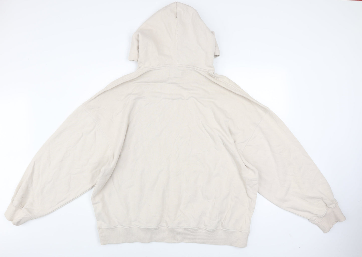 Mens UK Size L Topman Beige Pullover Hoodie