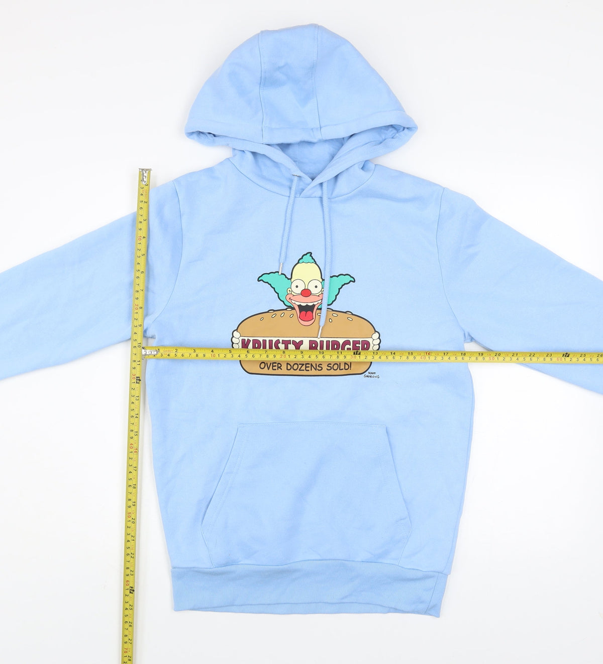 Mens UK Size S The Simpsons Blue Pullover Hoodie