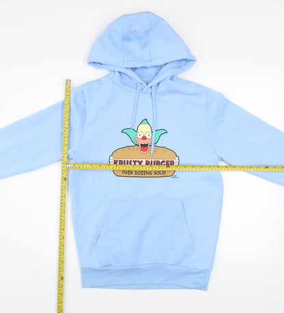 Mens UK Size S The Simpsons Blue Pullover Hoodie