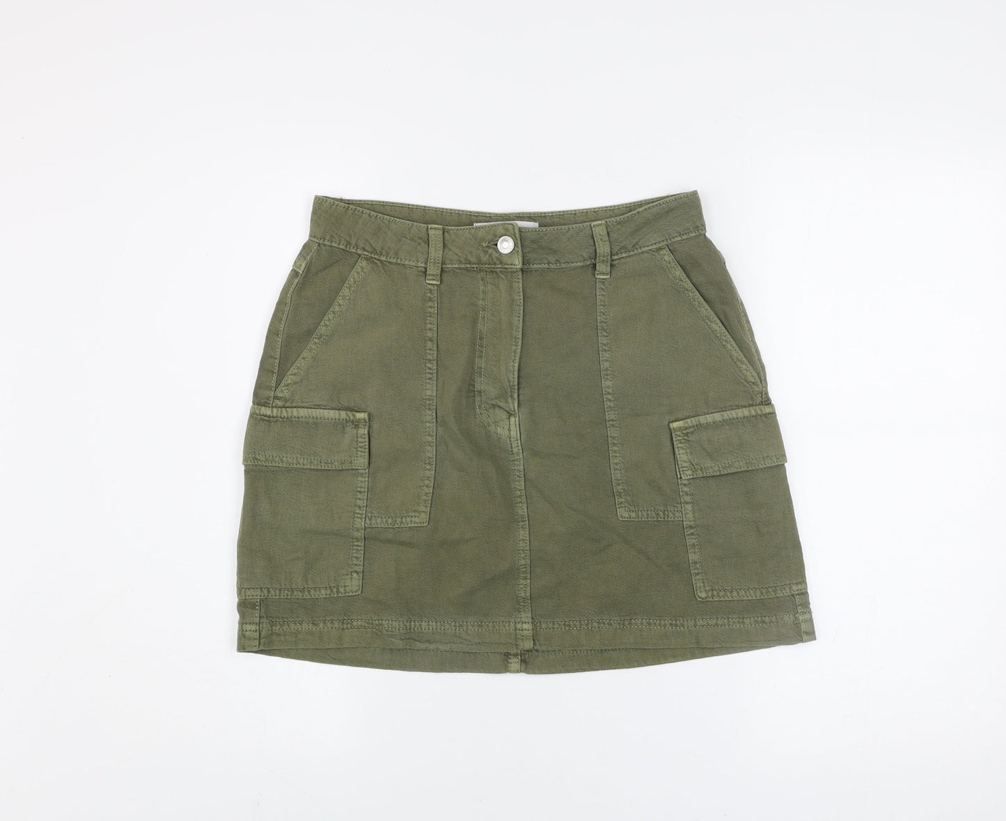 Primark Women’s Green Cargo Short Skirt Size 10 Cotton Twill