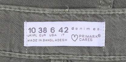 Primark Women’s Green Cargo Short Skirt Size 10 Cotton Twill